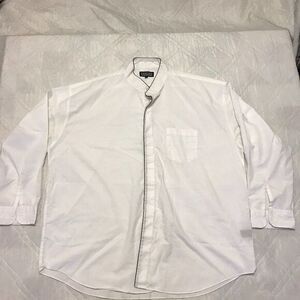 Vintage HENRI VALDISE long sleeve hidden button front shirt‎ 3XL